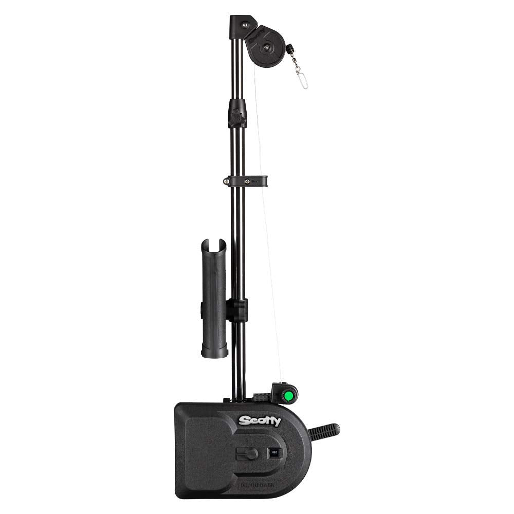 Scotty 1106 Depthpower downrigger with extended boom ideal for longer reach.