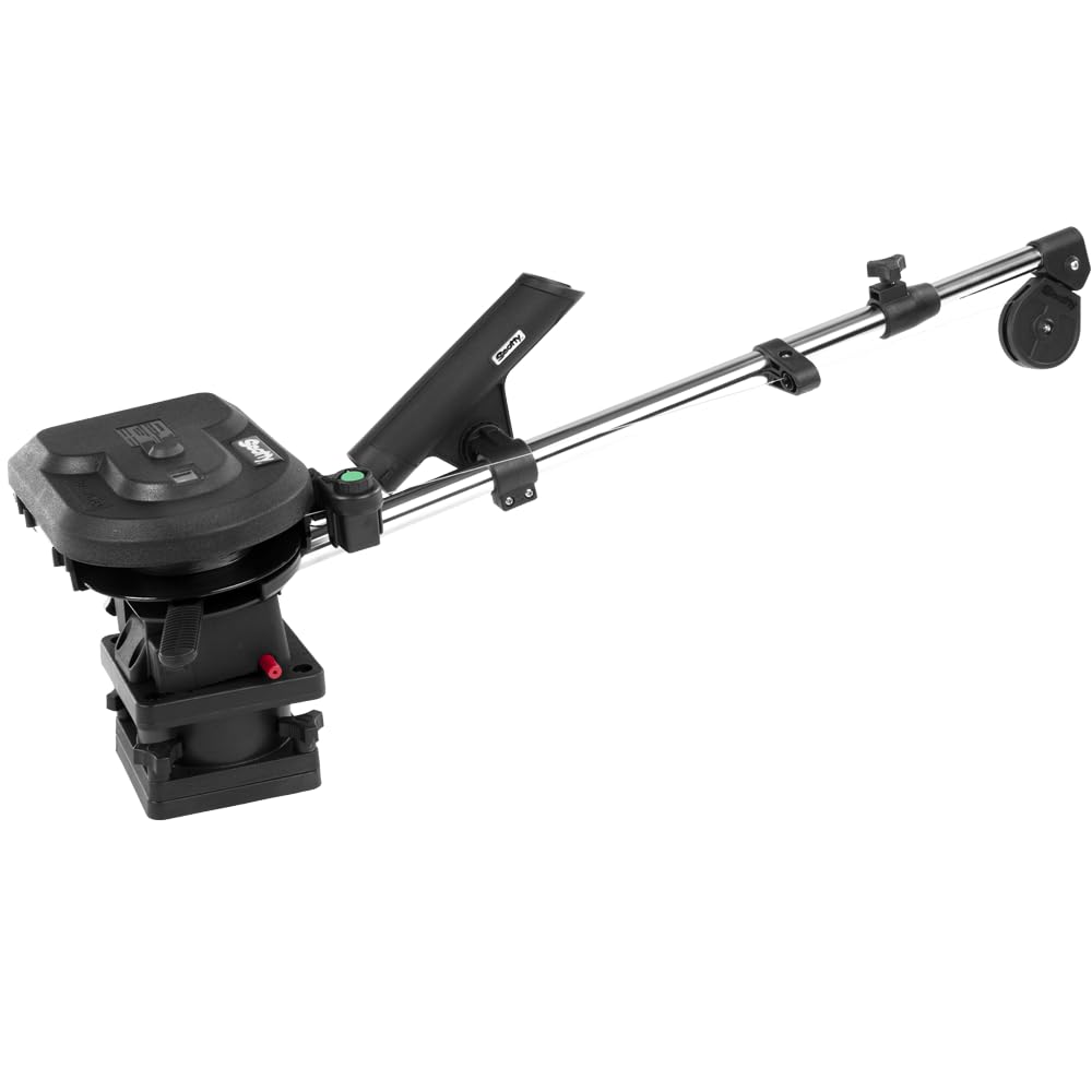 Scotty 1106 DepthPower downrigger swivel mount enables flexible positioning.