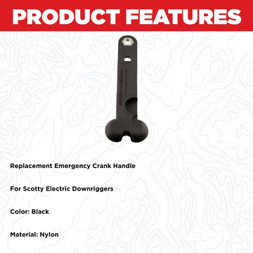 Scotty #1132 Electric Downrigger Emergency Crank Handle - Black (Image 2)