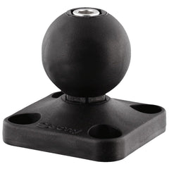 Close-up of Scotty 166 base showing compact size for easy installation on boats