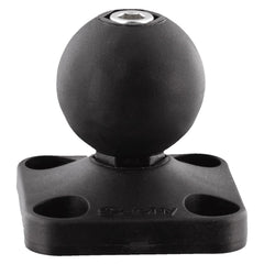 Scotty 166 1.5in ball system base mounted on boat rail for secure navigation mounting