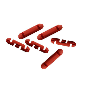Scotty 2008 Auto Stopper Beads red front view, designed for braided line compatibility