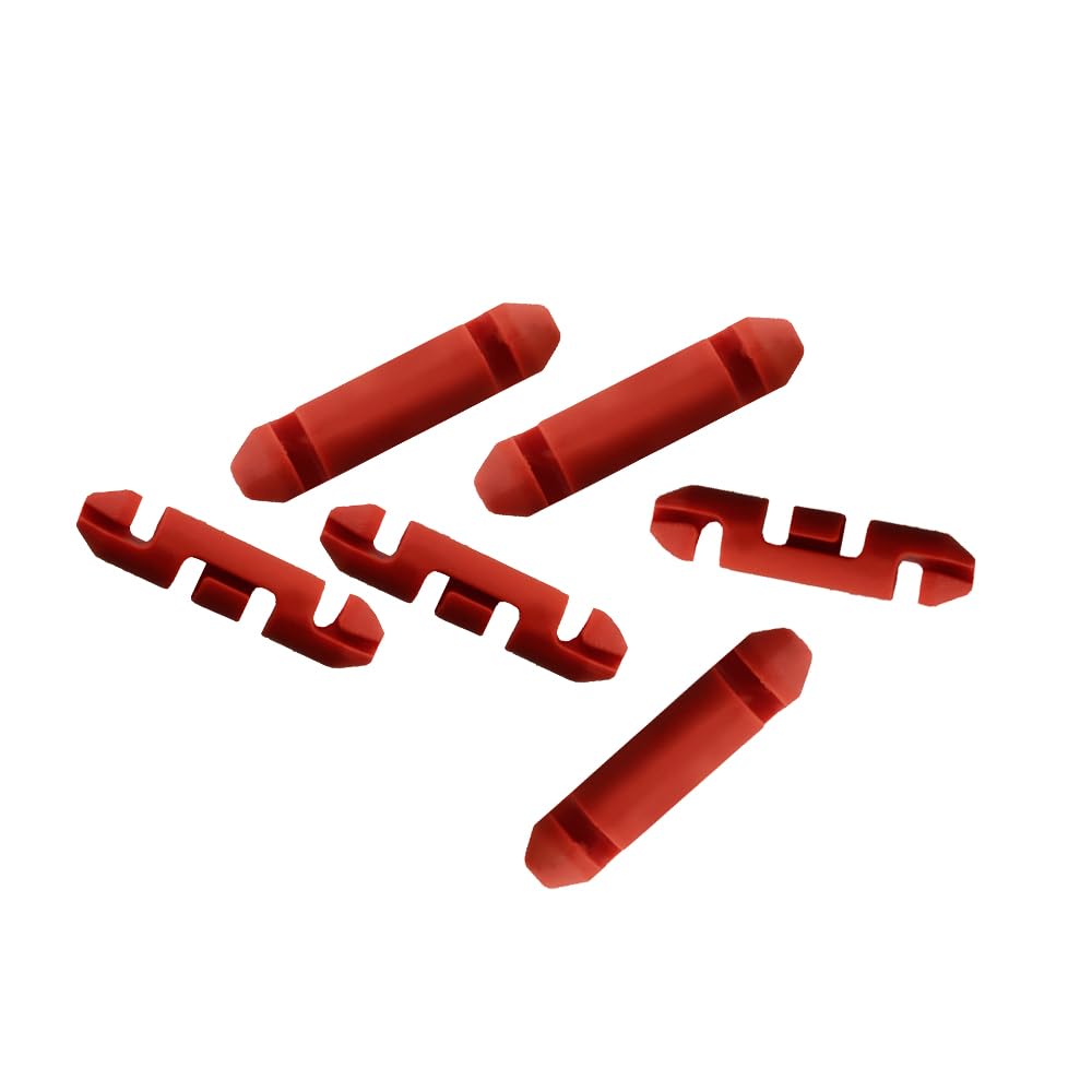 Scotty 2008 Auto Stopper Beads red front view, designed for braided line compatibility