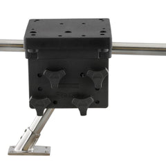 Scotty 2027 stanchion rail mount side knobs provide quick, portable setup for downriggers.