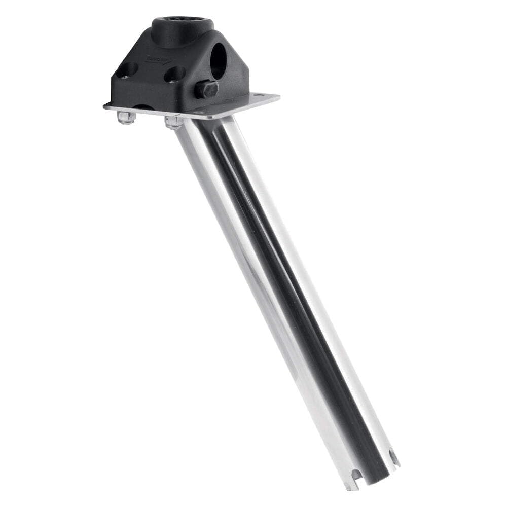 Scotty 2028 Big Game 9in SS gimbal mount for secure rod handling on boats.