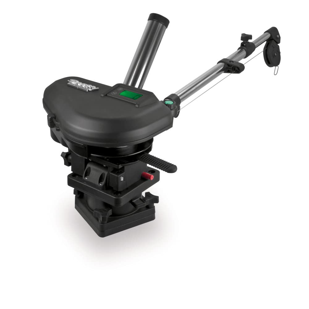 Scotty 2106 downrigger with illuminated counter for precise line deployment.