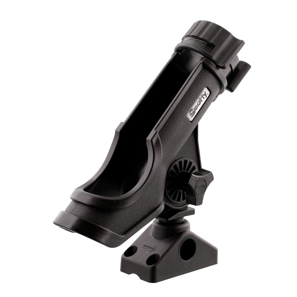 Scotty Powerlock cradle closeup highlighting universal rod fit and lock