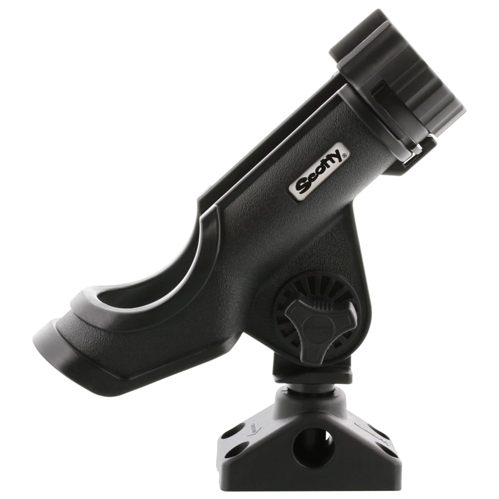 Scotty Powerlock front view showing secure rod locking for travel