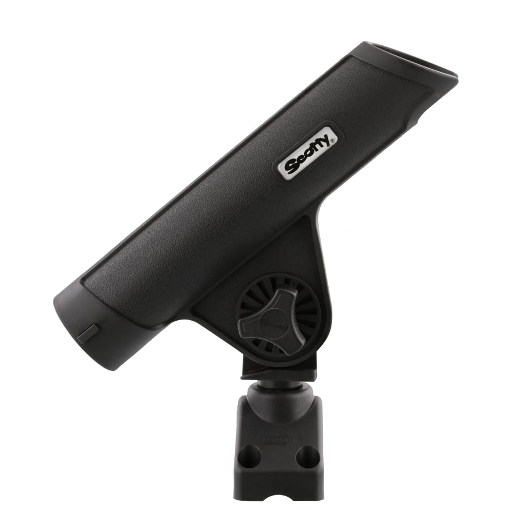 Scotty 241 side deck mount installation highlights flexible, flush deck mounting.