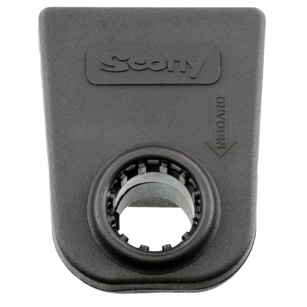 Scotty 243BK Square Rail Mount on a 1¼ inch rail enabling universal accessory attachment