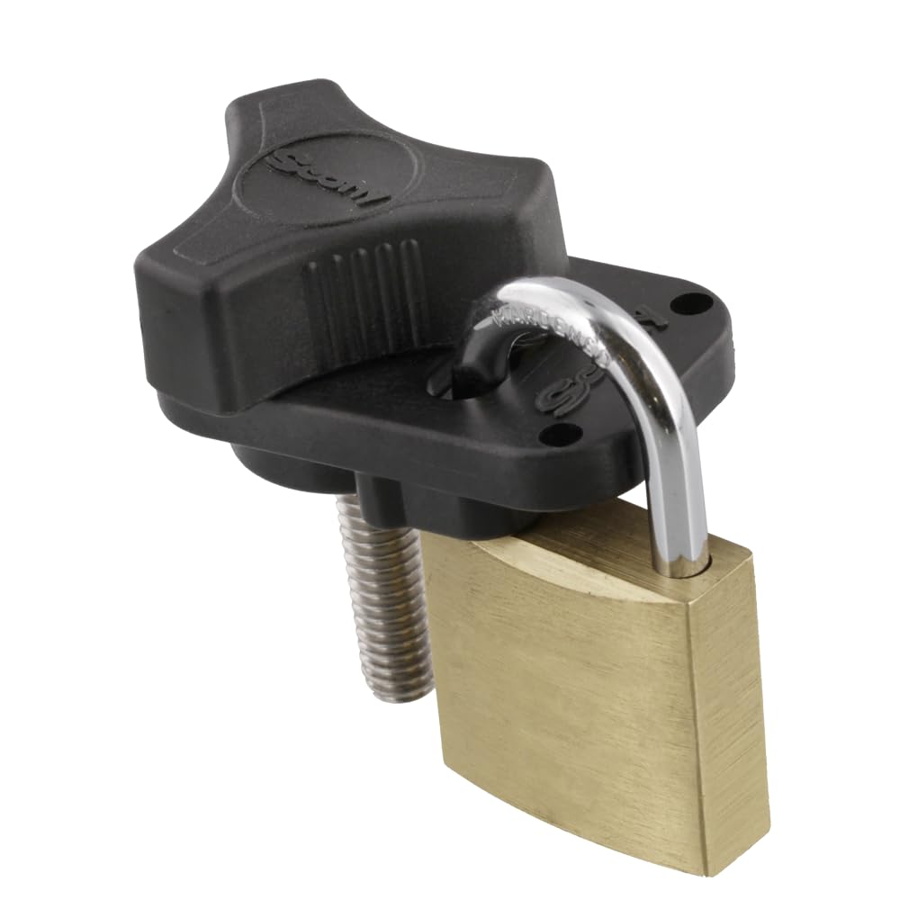 Scotty downrigger lock set with stainless plate ensures secure mounting