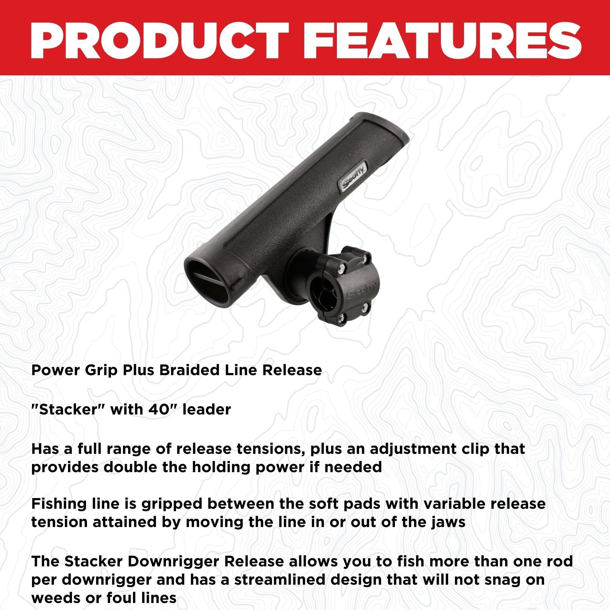 Scotty 358-BK front opening slot enables quick rod and reel access.