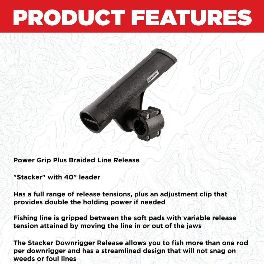 Scotty 358-BK front opening slot enables quick rod and reel access.