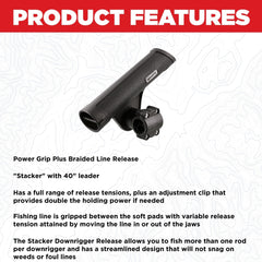 Scotty 358-BK front opening slot enables quick rod and reel access.