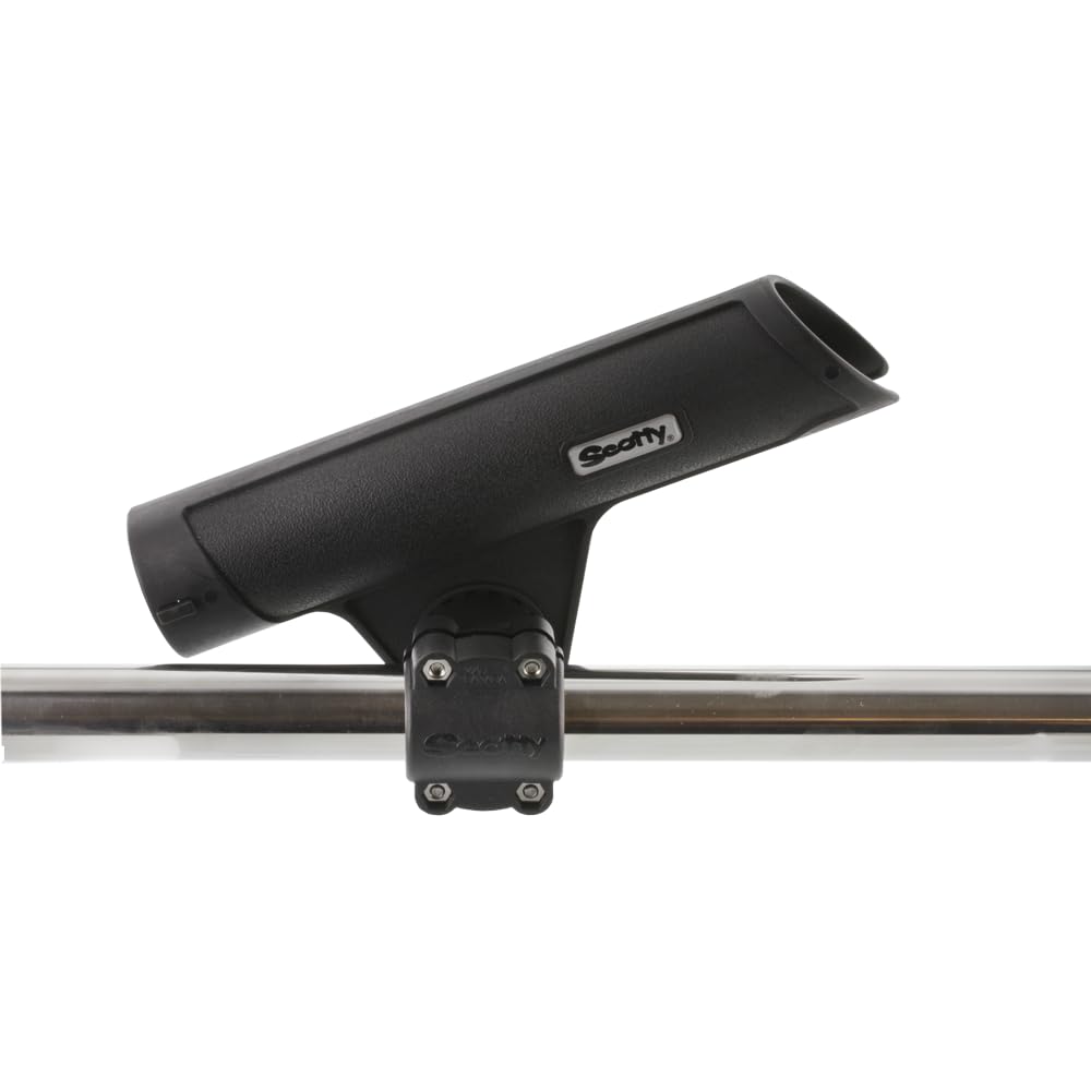 Scotty 358-BK ten-inch tube provides sturdy support on deck.