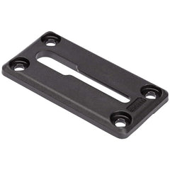 Scotty 439BK 16-inch slide track on curved watercraft for quick gear repositioning