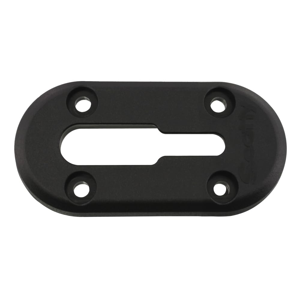 Scotty 440-BK-1 low profile track mounted on a kayak for quick mounting