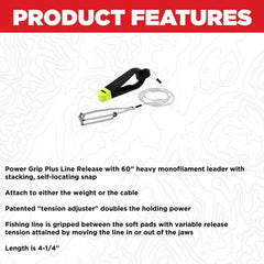 Scotty cable snap system enables quick rigging and reliable line release.