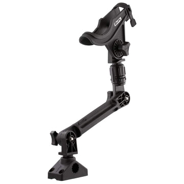 Scotty Gear-Head Mount Kit close-up showing secure rod lock for kayak use.