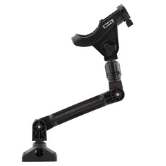 Scotty Gear-Head Mount Kit kayak setup enabling baitcaster/spinning flexibility.