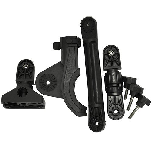 Scotty Gear-Head Mount Kit black finish enhances deck organization.