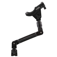 Scotty Gear-Head Mount Kit rod holder in kayak setup during fishing.