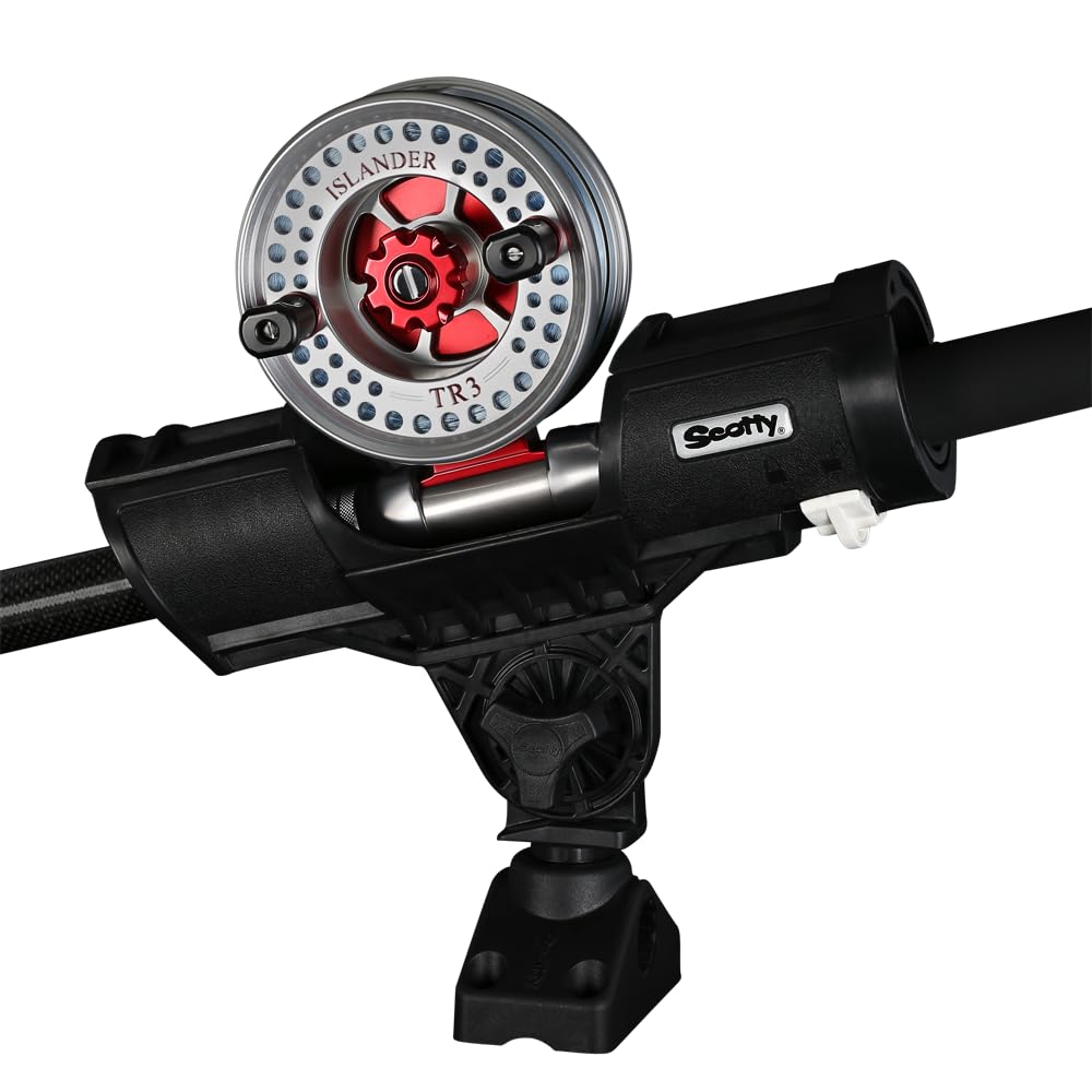 Scotty Orca rod holder with 360-degree swivel for flexible positioning.