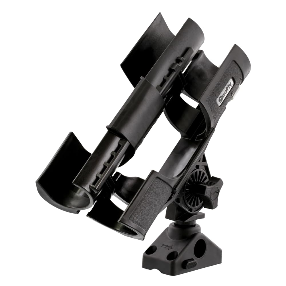 Scotty Orca rod holder tilted for travel storage and quick deployment.