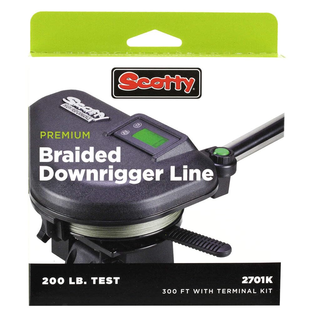 Scotty Power Braid Downrigger Line 300ft spool, strong braided trolling performance.
