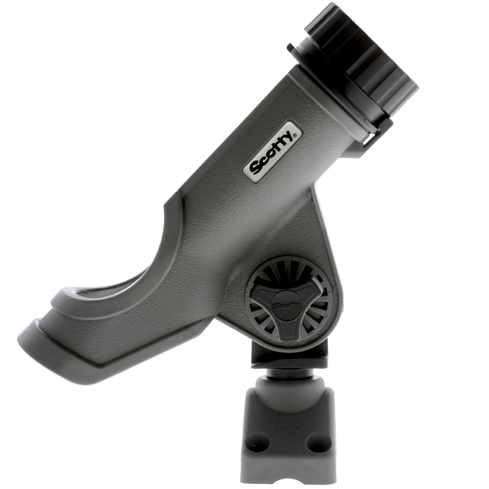 Scotty Power Lock Rod Holder Grey side mount for flexible boat mounting
