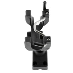Scotty quick-release lock bar action on the holder for fast rod changes.