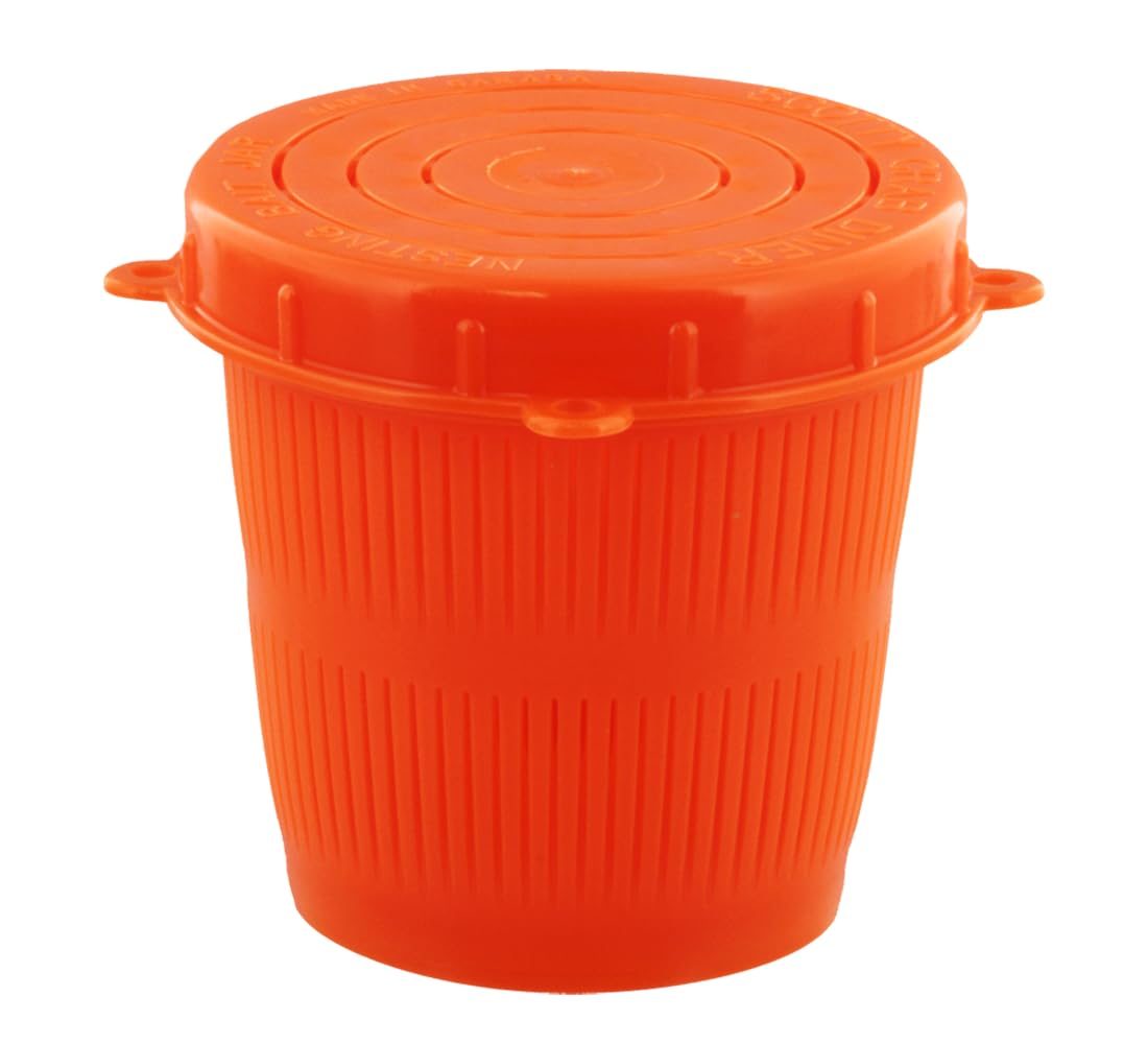 Scotty vented crab diner bait jar with lid keeps bait fresh and protected during crabbing.