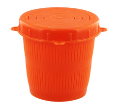 Scotty vented crab diner bait jar with lid keeps bait fresh and protected during crabbing.