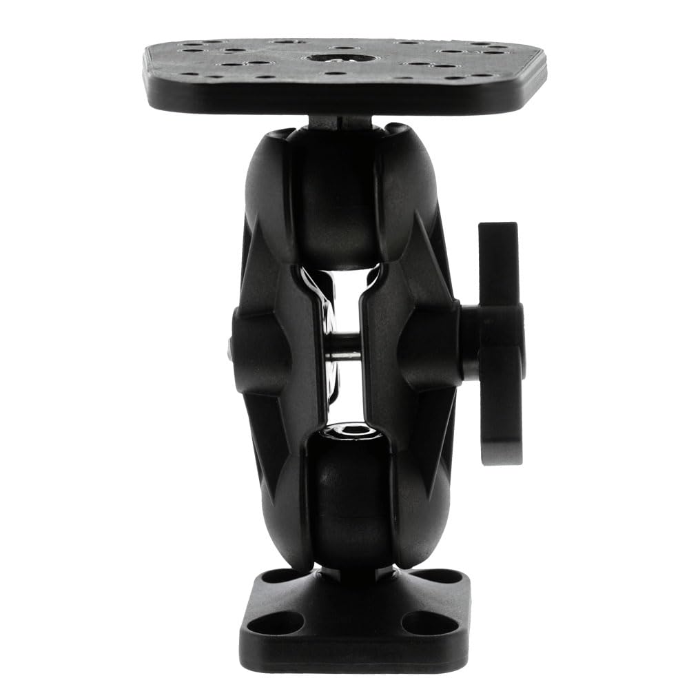 Scotty 164 ball mount closeup showing rugged construction ideal for on-deck use.