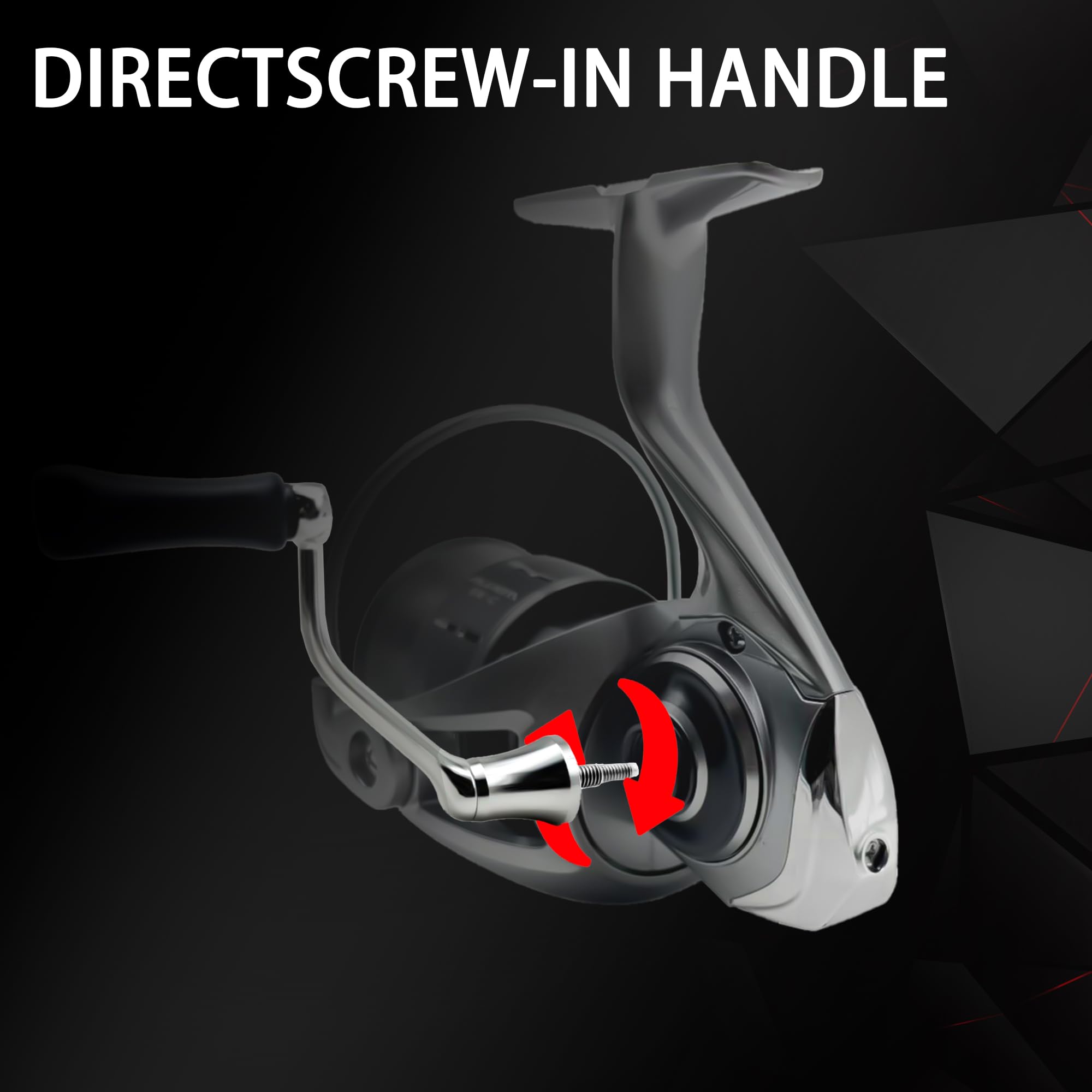 One-piece screw-in CNC handle for solid control
