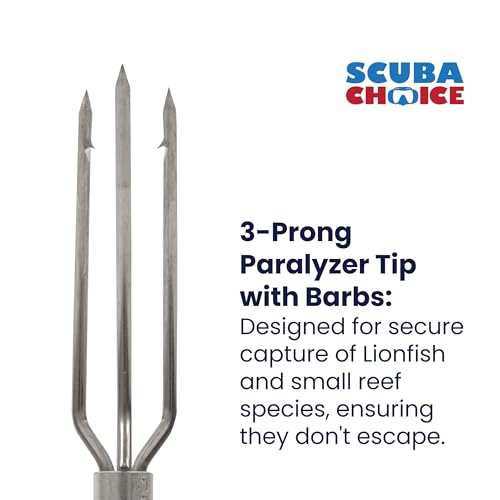Scuba Choice 8mm female thread detail demonstrates universal compatibility with most poles.