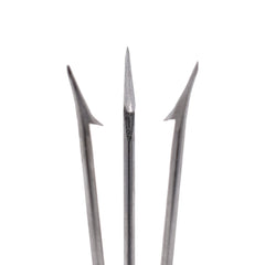 Scuba Choice cold-water spear use demonstrating tip in action during winter ice fishing scene