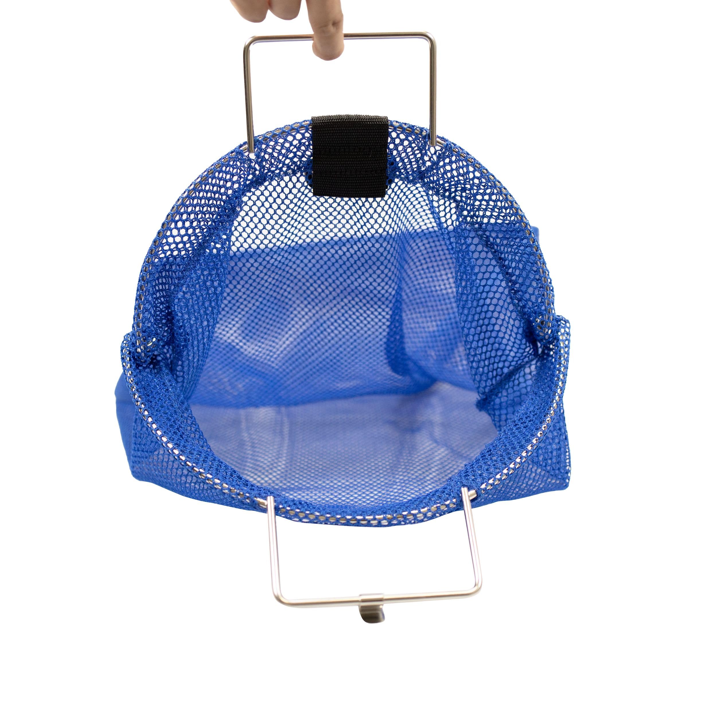 Close-up of the 5mm stainless steel wire handle on the fish bag net