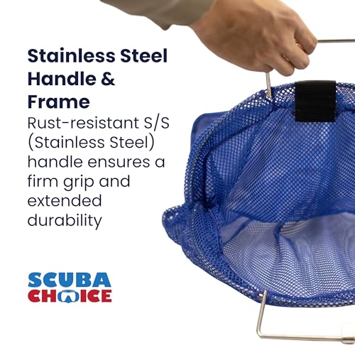 Close-up of stainless steel handle on Palantic lobster bag