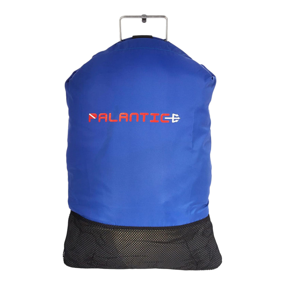 Blue Palantic nylon lobster catch bag with 27 by 17.5 inch dimensions