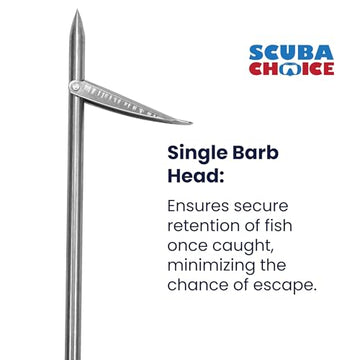 Scuba Choice stainless steel construction detail emphasizing robust build for durability.