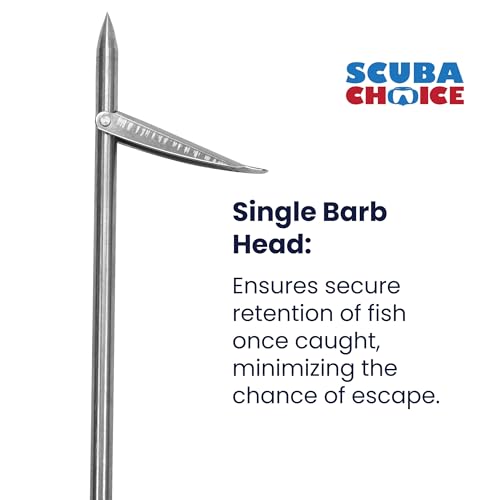 Scuba Choice stainless steel construction detail emphasizing robust build for durability.