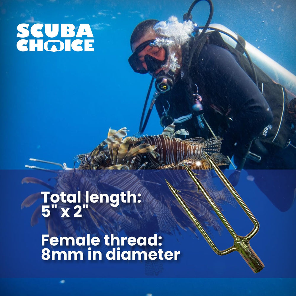 Scuba Choice stainless steel construction resists rust in marine environments.