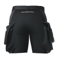 SCUBAPRO Hybrid Cargo Shorts - seat panel close-up demonstrates abrasion resistance.