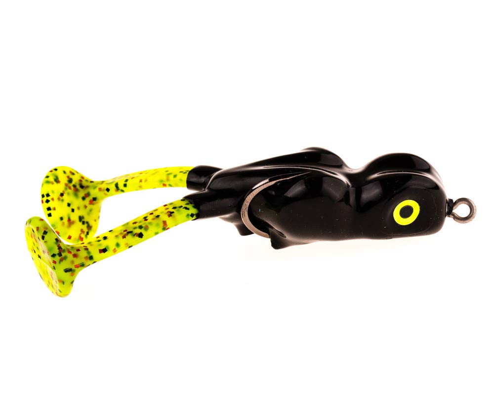 Scum Frog Big Foot topwater action drawing bass with bold surface disturbance.