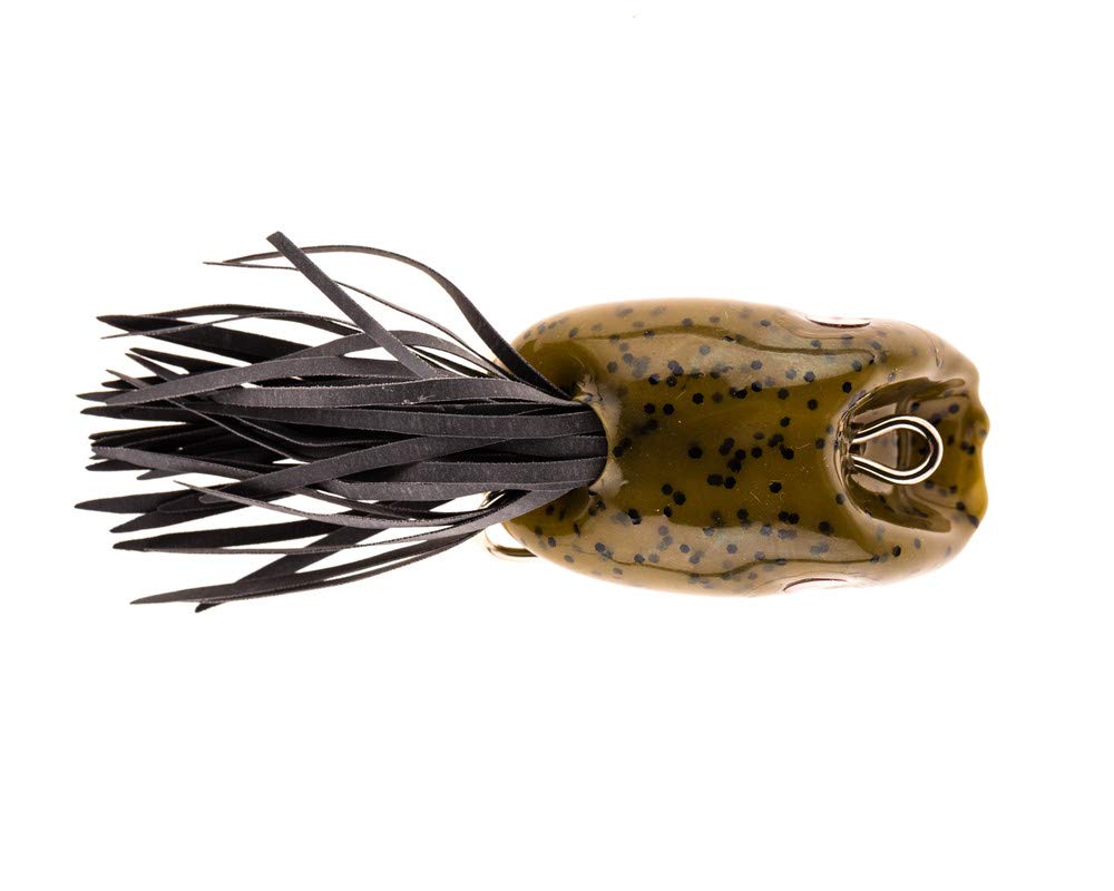Scum Frog Popper soft-body action in green pumpkin ideal for weed-free retrieves around lily pads