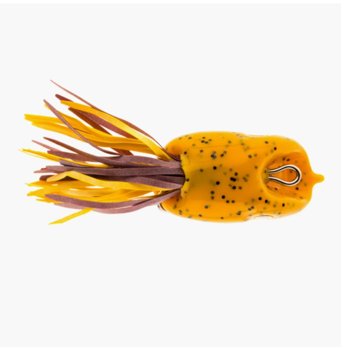 Scum Frog Popper weedless design over lily pads reduces snags.