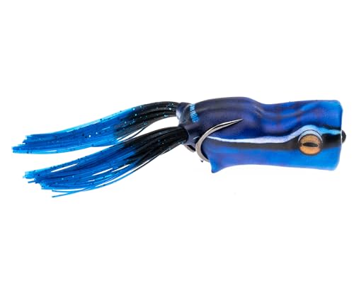 Scum Frog Trophy Painted Popper with integrated brass weight for long casts.