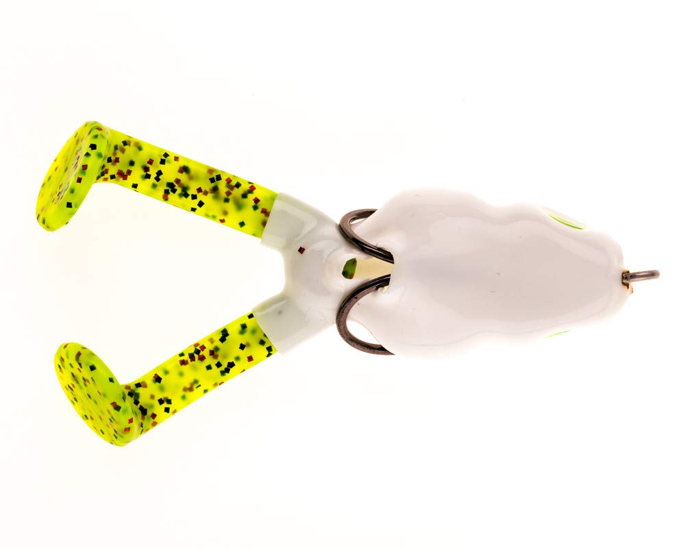 Scum Frog weedless soft frog lure with dual hooks for reliable hookups through vegetation.