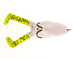 Scum Frog weedless soft frog lure with dual hooks for reliable hookups through vegetation.